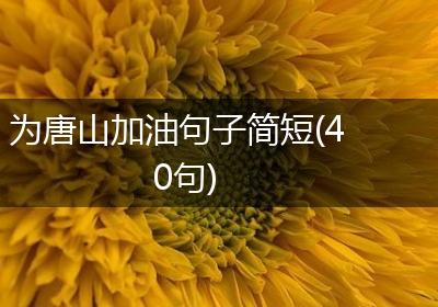 为唐山加油句子简短(40句)