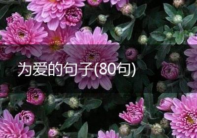 为爱的句子(80句)