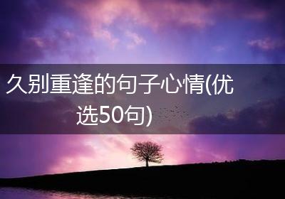 久别重逢的句子心情(优选50句)