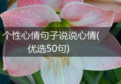 个性心情句子说说心情(优选50句)