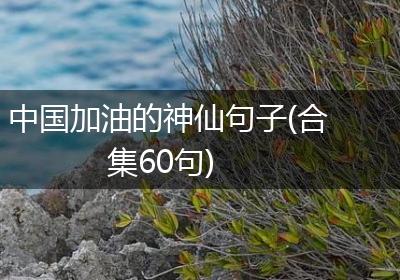 中国加油的神仙句子(合集60句)