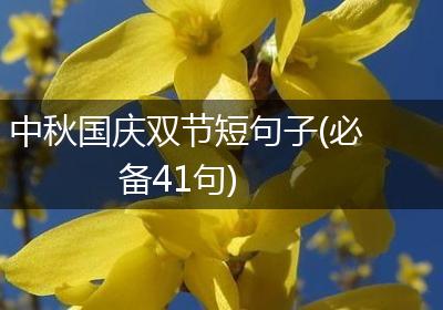 中秋国庆双节短句子(必备41句)