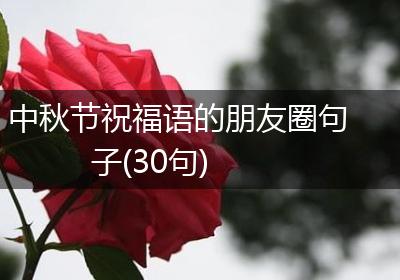 中秋节祝福语的朋友圈句子(30句)