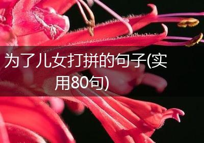 为了儿女打拼的句子(实用80句)