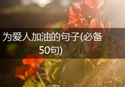 为爱人加油的句子(必备50句)