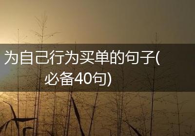 为自己行为买单的句子(必备40句)