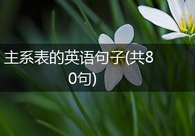主系表的英语句子(共80句)