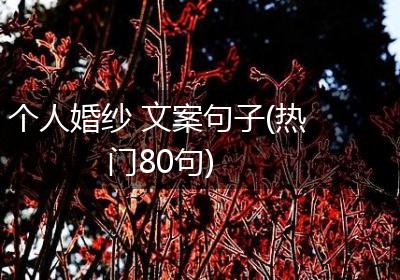 个人婚纱 文案句子(热门80句)