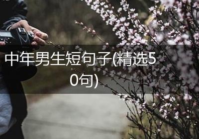 中年男生短句子(精选50句)