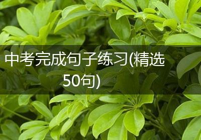 中考完成句子练习(精选50句)