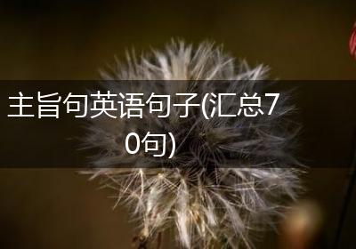 主旨句英语句子(汇总70句)