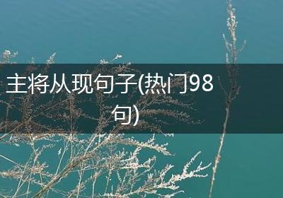 主将从现句子(热门98句)