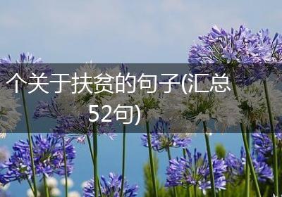 个关于扶贫的句子(汇总52句)