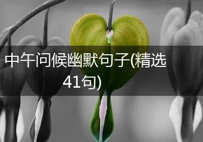 中午问候幽默句子(精选41句)