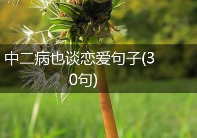 中二病也谈恋爱句子(30句)