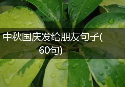 中秋国庆发给朋友句子(60句)