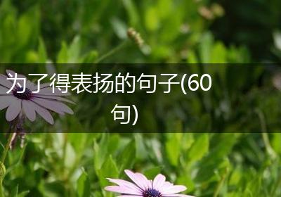 为了得表扬的句子(60句)