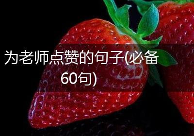 为老师点赞的句子(必备60句)
