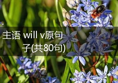 主语 will v原句子(共80句)