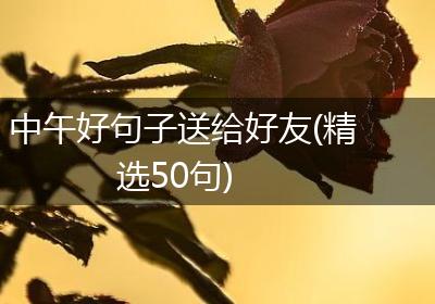 中午好句子送给好友(精选50句)