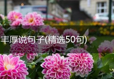 丰厚说句子(精选50句)