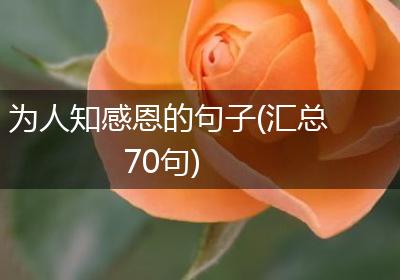 为人知感恩的句子(汇总70句)
