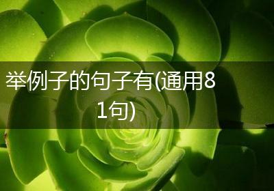 举例子的句子有(通用81句)