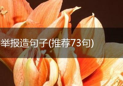 举报造句子(推荐73句)