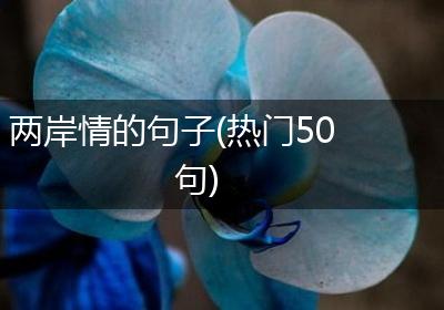 两岸情的句子(热门50句)