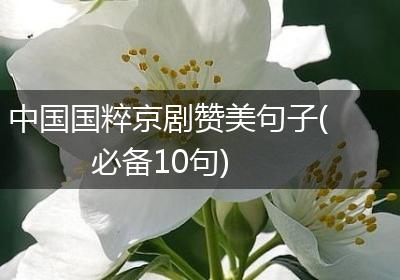 中国国粹京剧赞美句子(必备10句)