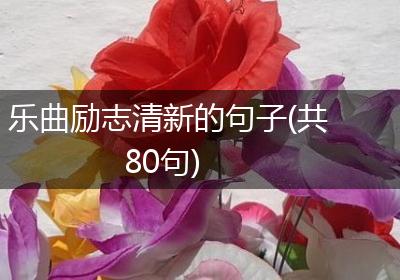 乐曲励志清新的句子(共80句)