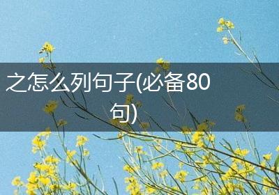之怎么列句子(必备80句)