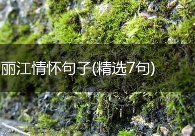 丽江情怀句子(精选7句)