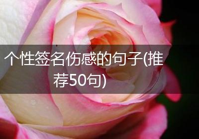 个性签名伤感的句子(推荐50句)