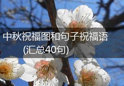 中秋祝福图和句子祝福语(汇总40句)