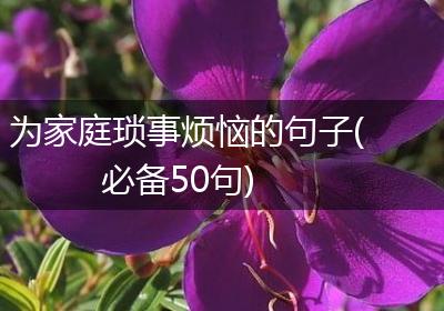 为家庭琐事烦恼的句子(必备50句)