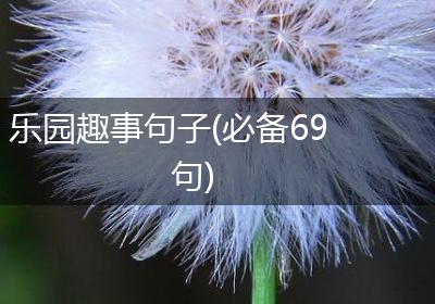 乐园趣事句子(必备69句)