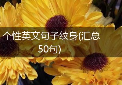 个性英文句子纹身(汇总50句)