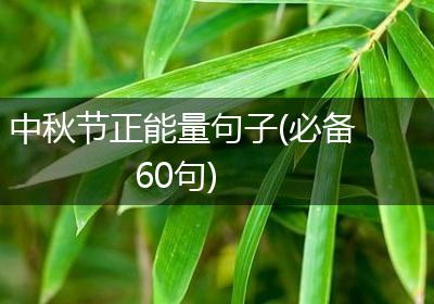 中秋节正能量句子(必备60句)