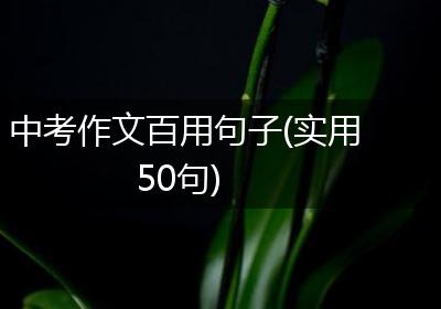 中考作文百用句子(实用50句)