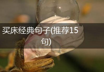 买床经典句子(推荐15句)