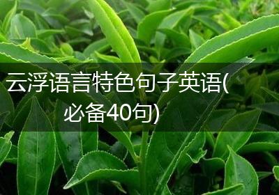 云浮语言特色句子英语(必备40句)