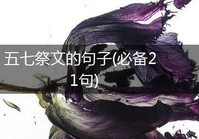 五七祭文的句子(必备21句)