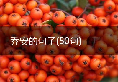乔安的句子(50句)