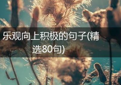 乐观向上积极的句子(精选80句)