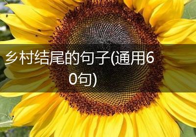 乡村结尾的句子(通用60句)