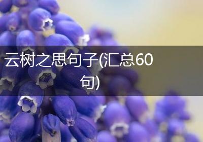 云树之思句子(汇总60句)