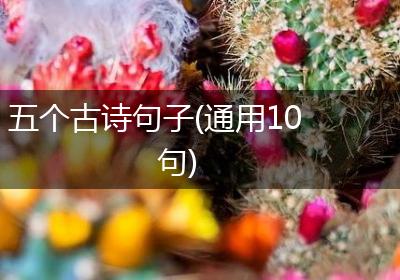 五个古诗句子(通用10句)