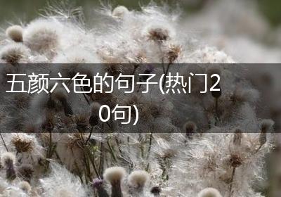 五颜六色的句子(热门20句)