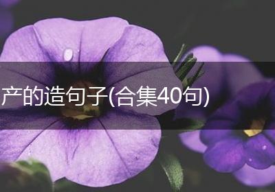 产的造句子(合集40句)